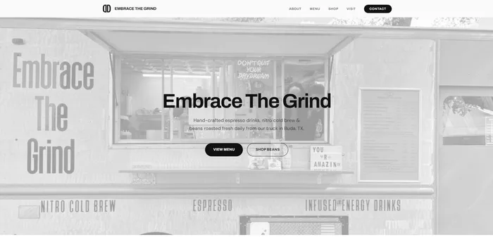 Coffee truck website preview