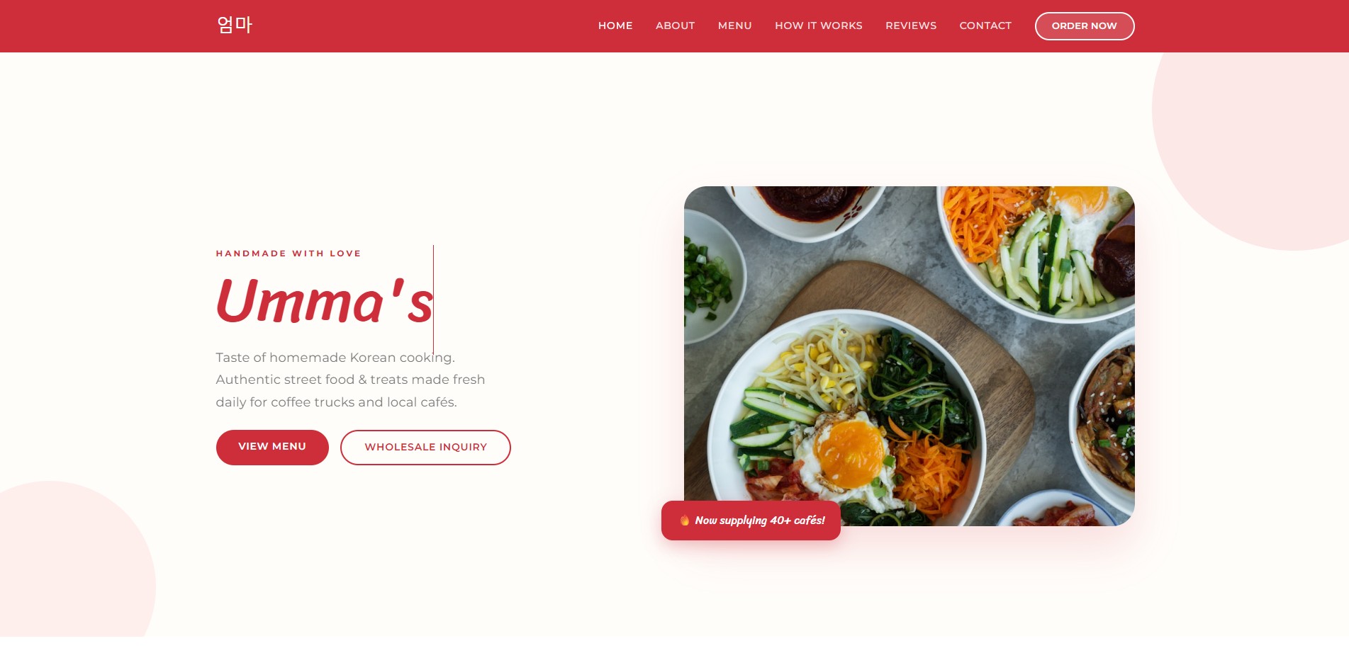 Restaurant website preview